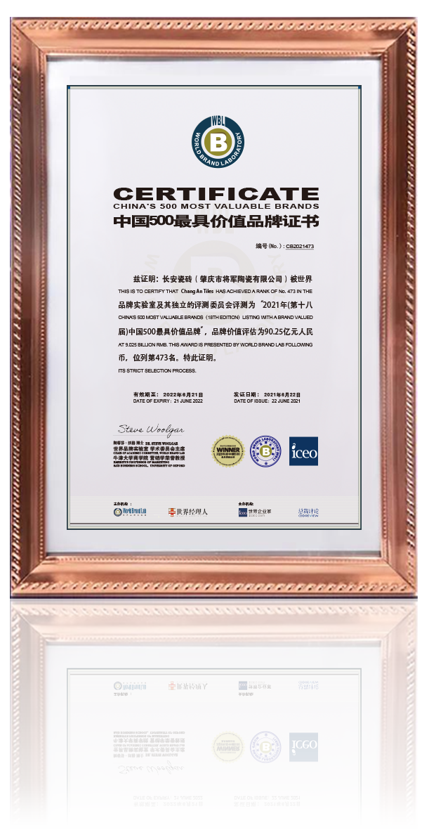 超200亿！将军陶瓷集团两大品牌荣膺“中国500价值品牌”(图9)